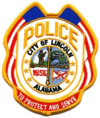 Lincoln Police (Alabama)
Thanks to BensPatchCollection.com for this scan.
Keywords: city of