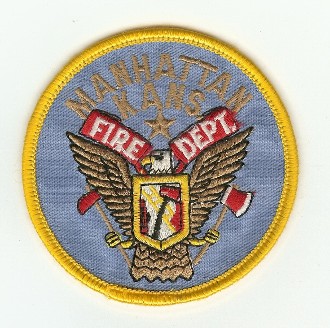 Manhattan Fire Dept
Thanks to PaulsFirePatches.com for this scan.
Keywords: kansas department