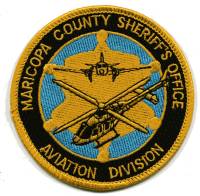 Maricopa County Sheriff's Office Aviation Division (Arizona)
Thanks to BensPatchCollection.com for this scan.
Keywords: sheriffs helicopter