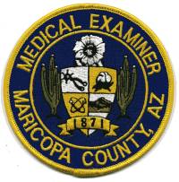 Maricopa County Sheriff Medical Examiner (Arizona)
Thanks to BensPatchCollection.com for this scan.
