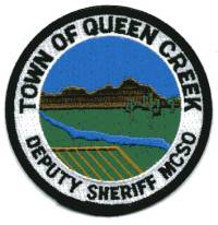 Maricopa County Sheriff Queen Creek Deputy (Arizona)
Thanks to BensPatchCollection.com for this scan.
Keywords: deputy mcso town of