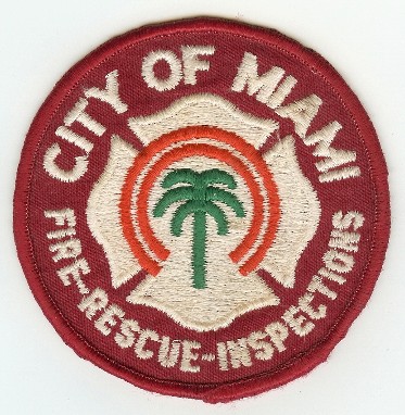 Miami Fire Rescue Inspections
Thanks to PaulsFirePatches.com for this scan.
Keywords: florida city of