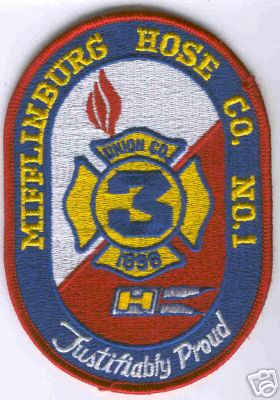 Mifflinburg Hose Co No 1
Thanks to Brent Kimberland for this scan.
Keywords: pennsylvania company number union county 3