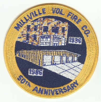 Millville Vol Fire Co
Thanks to PaulsFirePatches.com for this scan.
Keywords: delaware volunteer company 50th anniversary