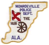 Monroeville Police Dept (Alabama)
Thanks to BensPatchCollection.com for this scan.
Keywords: department