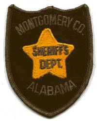 Montgomery County Sheriff's Dept (Alabama)
Thanks to BensPatchCollection.com for this scan.
Keywords: sheriffs department
