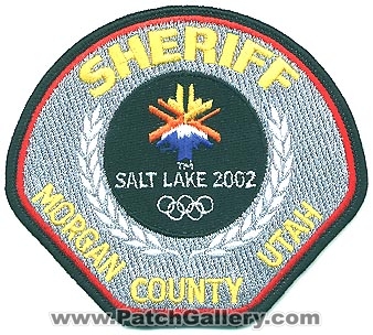 Morgan County Sheriff's Department Salt Lake 2002 Olympics (Utah)
Thanks to Alans-Stuff.com for this scan.
Keywords: sheriffs dept.
