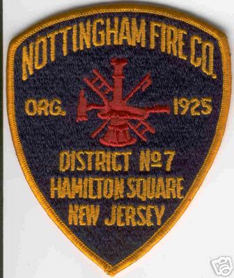 Nottingham Fire Co District No 7
Thanks to Brent Kimberland for this scan.
Keywords: new jersey company number hamilton square
