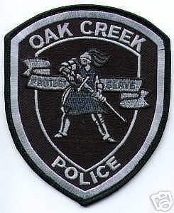 Oak Creek Police (Wisconsin)
Thanks to apdsgt for this scan.
