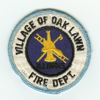 Oak Lawn Fire Dept
Thanks to PaulsFirePatches.com for this scan.
Keywords: illinois department village of