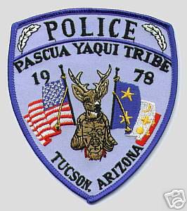 Pascua Yaqui Tribe Police (Arizona)
Thanks to apdsgt for this scan.
Keywords: tucson