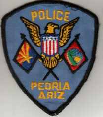 Peoria Police
Thanks to BlueLineDesigns.net for this scan.
Keywords: arizona