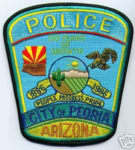 Peoria Police (Arizona)
Thanks to apdsgt for this scan.
Keywords: city of