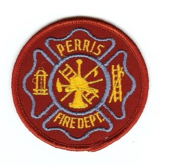 Perris Fire Dept
Thanks to PaulsFirePatches.com for this scan.
Keywords: california department