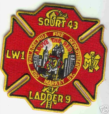 Philadelphia Fire Ladder 9 Squirt 43 LW1 Medic 7
Thanks to Brent Kimberland for this scan.
Keywords: pennsylvania department pfd
