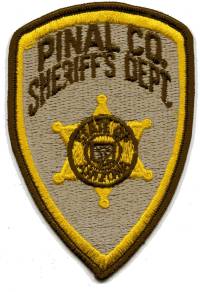 Pinal County Sheriff's Dept (Arizona)
Thanks to BensPatchCollection.com for this scan.
Keywords: sheriffs department