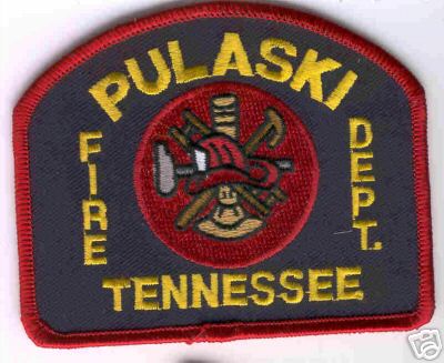 Pulaski Fire Dept
Thanks to Brent Kimberland for this scan.
Keywords: tennessee department