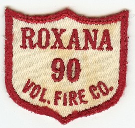 Roxana Vol Fire Co
Thanks to PaulsFirePatches.com for this scan.
Keywords: delaware volunteer company 90
