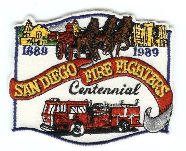 San Diego Fire Fighters Centennial
Thanks to PaulsFirePatches.com for this scan.
Keywords: california