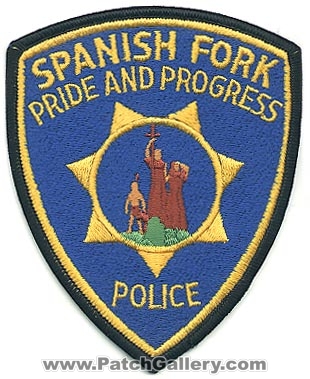 Spanish Fork Police Department (Utah)
Thanks to Alans-Stuff.com for this scan.
Keywords: dept.