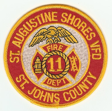 St Augustine Shores VFD
Thanks to PaulsFirePatches.com for this scan.
Keywords: florida volunteer fire department dept 11 saint johns county