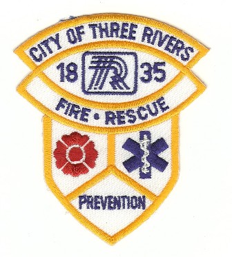 Three Rivers Fire Rescue
Thanks to PaulsFirePatches.com for this scan.
Keywords: michigan city of