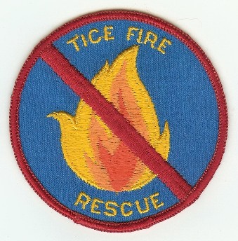 Tice Fire Rescue
Thanks to PaulsFirePatches.com for this scan.
Keywords: florida