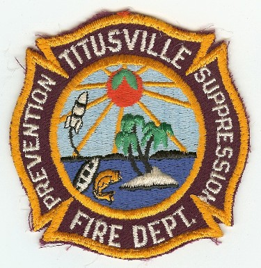 Titusville Fire Dept
Thanks to PaulsFirePatches.com for this scan.
Keywords: florida department
