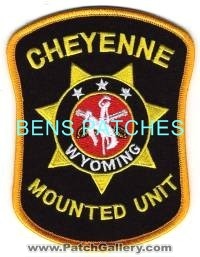 Cheyenne Police Mounted Unit (Wyoming)
Thanks to BensPatchCollection.com for this scan.
