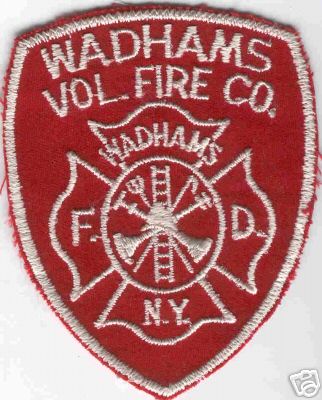 Wadhams Vol Fire Co
Thanks to Brent Kimberland for this scan.
Keywords: new york volunteer company department f.d.