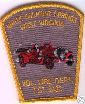 White Sulphur Springs Vol Fire Dept
Thanks to Brent Kimberland for this scan.
Keywords: west virginia volunteer department