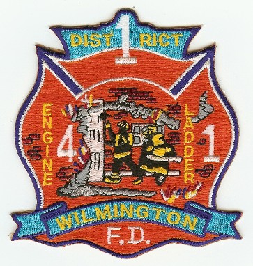 Wilmington Fire Engine 4 Ladder 1 District 1
Thanks to PaulsFirePatches.com for this scan.
Keywords: delaware