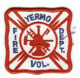 Yermo Vol Fire Dept
Thanks to PaulsFirePatches.com for this scan.
Keywords: california volunteer department
