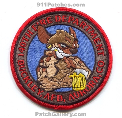 140th Wing Fire Department Buckley Air Force Base AFB USAF Military Patch (Colorado)
[b]Scan From: Our Collection[/b]
Keywords: dept. a.f.b. aurora