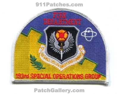 193rd Special Operations Group Fire Department USAF Military Patch (Pennsylvania)
Scan By: PatchGallery.com
Keywords: sog dept.