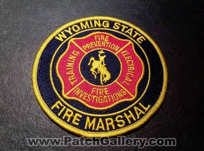 Wyoming State Fire Marshal Patch (Wyoming)
Thanks to Jeremiah Herderich for the picture.
Keywords: prevention investigations training electrical