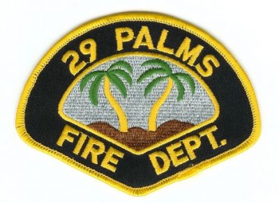 29 Palms Fire Dept
Thanks to PaulsFirePatches.com for this scan.
Keywords: california department