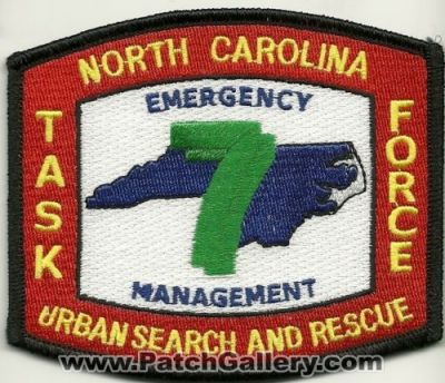 North Carolina Task Force 7 (North Carolina)
Thanks to Mark Hetzel Sr. for this scan.
Keywords: emergency management em urban search and rescue usar