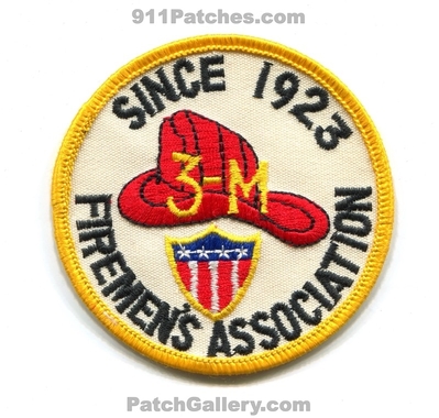 3M Firemens Association Fire Department Patch (Illinois)
Scan By: PatchGallery.com
Keywords: 3-m assoc. assn. dept. since 1923