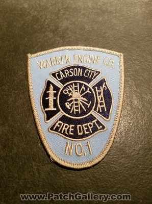 Carson City Fire Department Warren Engine Company Number 1 Patch (Nevada)
Thanks to Jeremiah Herderich for the picture.
Keywords: dept. co. no. #1