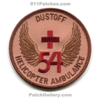 54th Medical Company Helicopter Ambulance Dustoff Fort Lewis Patch (Washington)
Scan By: PatchGallery.com
Keywords: co. detachment air medevac ft.