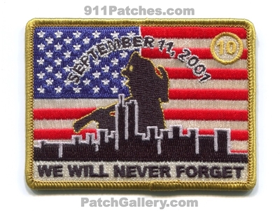 9/11 Patch Project We Will Never Forget 10 Years Patch (California)
Scan By: PatchGallery.com
Keywords: september 11 11th 2001 09/11/2001 09/11/01 09-11-2001 09-11-01 wtc 911