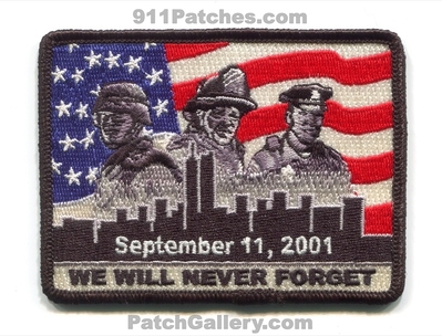 9/11 Patch Project We Will Never Forget Patch (California)
Scan By: PatchGallery.com
Keywords: september 11 11th 2001 09/11/2001 09/11/01 09-11-2001 09-11-01 wtc 911
