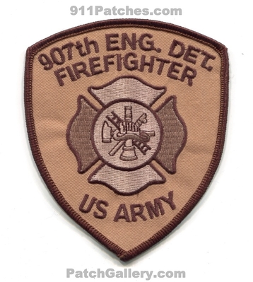 907th Engineer Detachment Fire Department Firefighter US Army Military Patch (Washington)
Scan By: PatchGallery.com
Keywords: eng. det. dept.