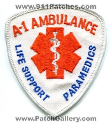 A-1 Ambulance Life Support Paramedics Patch (Colorado)
[b]Scan From: Our Collection[/b]
Keywords: a1 ems als