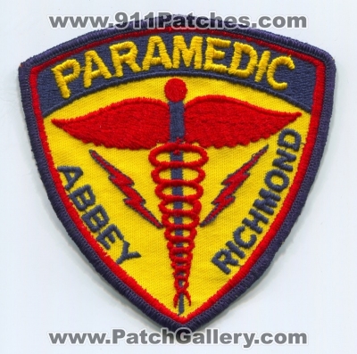 Abbey Richmond Ambulance Service Paramedic EMS Patch (New York)
Scan By: PatchGallery.com
