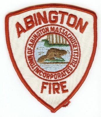 Abington Fire
Thanks to PaulsFirePatches.com for this scan.
Keywords: massachusetts town of
