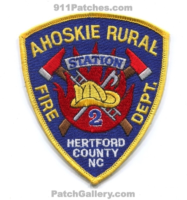 Ahoskie Rural Fire Department Station 2 Hertford County Patch (North Carolina)
Scan By: PatchGallery.com
Keywords: dept. co.