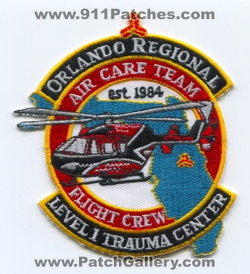 Air Care Team Flight Crew Patch (Florida)
Scan By: PatchGallery.com
Keywords: ems medical helicopter ambulance orlando regional level 1 one trauma center