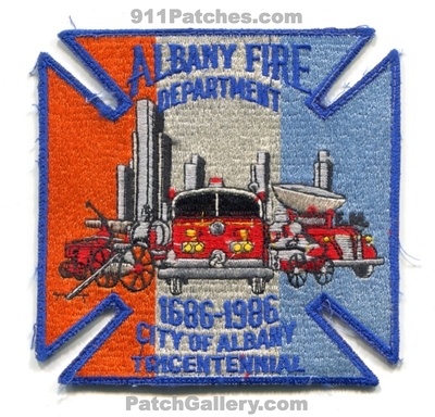 Albany Fire Department Tricentennial 300 Years Patch (New York)
Scan By: PatchGallery.com
Keywords: city of dept. 1686-1986